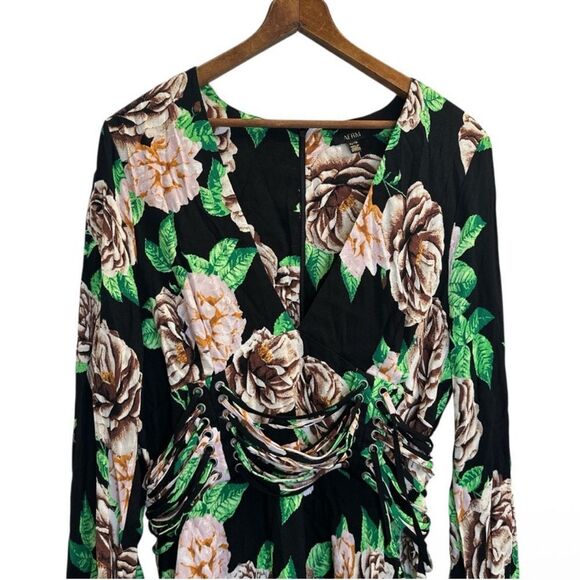 AFRM Nami Floral Corset Tie Mini Dress - Picture 4 of 13
